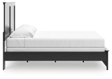 Maribel Black King Panel Bed side view