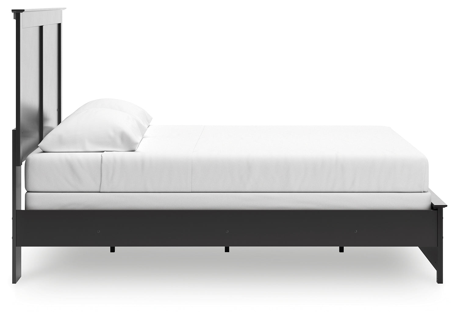 Maribel Black King Panel Bed side view