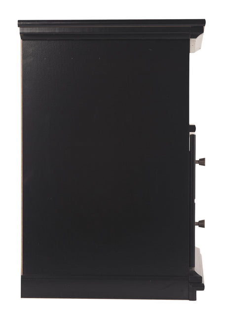 Maribel Black Nightstand side view