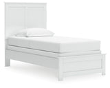 Bostwick Shoals White Twin Panel Bed side angle