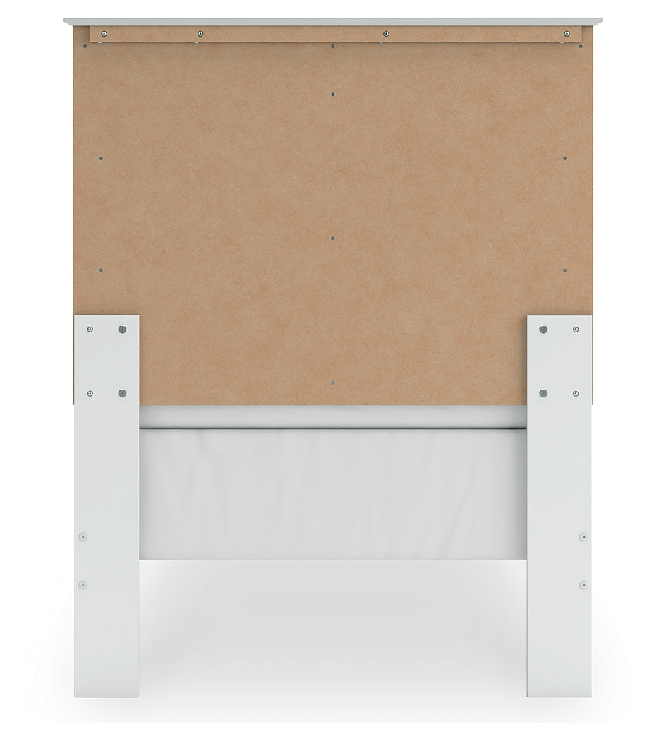 Bostwick Shoals White Twin Panel Bed side detail