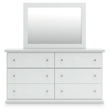 Bostwick Shoals White Dresser and Mirror back view