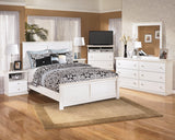 Bostwick Shoals White Queen Panel Bed - product dimensions diagram
