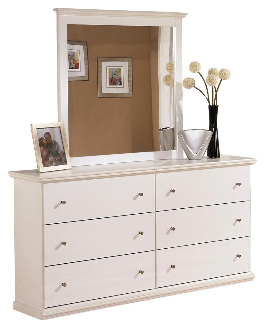 Bostwick Shoals White Dresser and Mirror showroom display