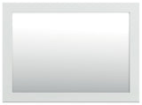 Bostwick Shoals white bedroom mirror head-on closeup