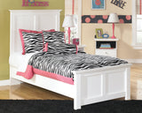 Bostwick Shoals White Twin Panel Bed angled front