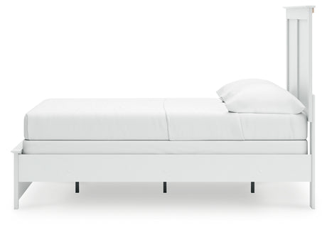 Panel bed full size angled view