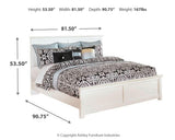 Bostwick Shoals White King Panel Bed full view