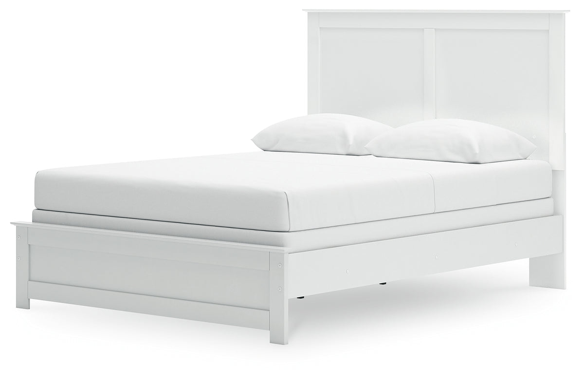 Bostwick Shoals White Queen Panel Bed - headboard detail