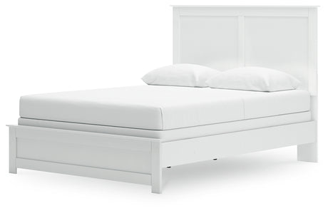 Bostwick Shoals White Queen Panel Bed - headboard detail