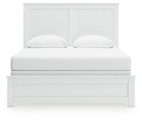 Bostwick Shoals White Queen Panel Bed - back view
