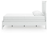 Bostwick Shoals White Queen Panel Bed - side angle