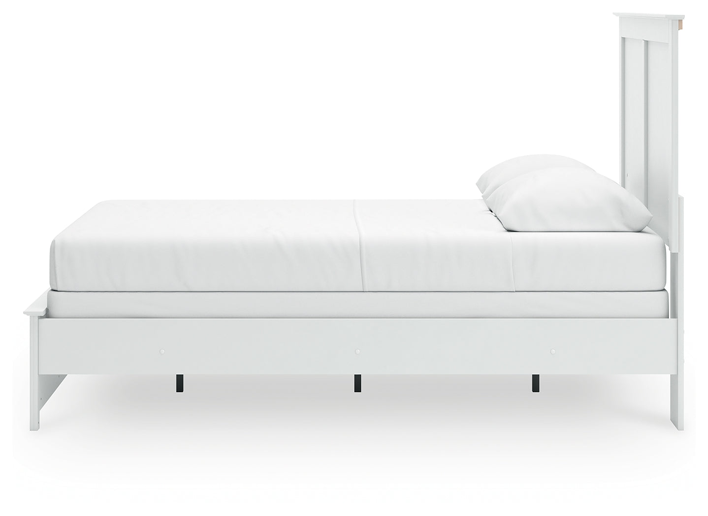 Bostwick Shoals White Queen Panel Bed - side angle