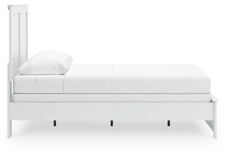 Bostwick Shoals White Queen Panel Bed - headboard close-up