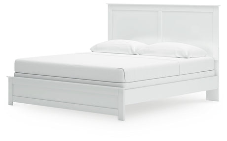 Bostwick Shoals White King Panel Bed close-up detail