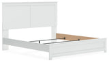 Bostwick Shoals White King Panel Bed headboard profile