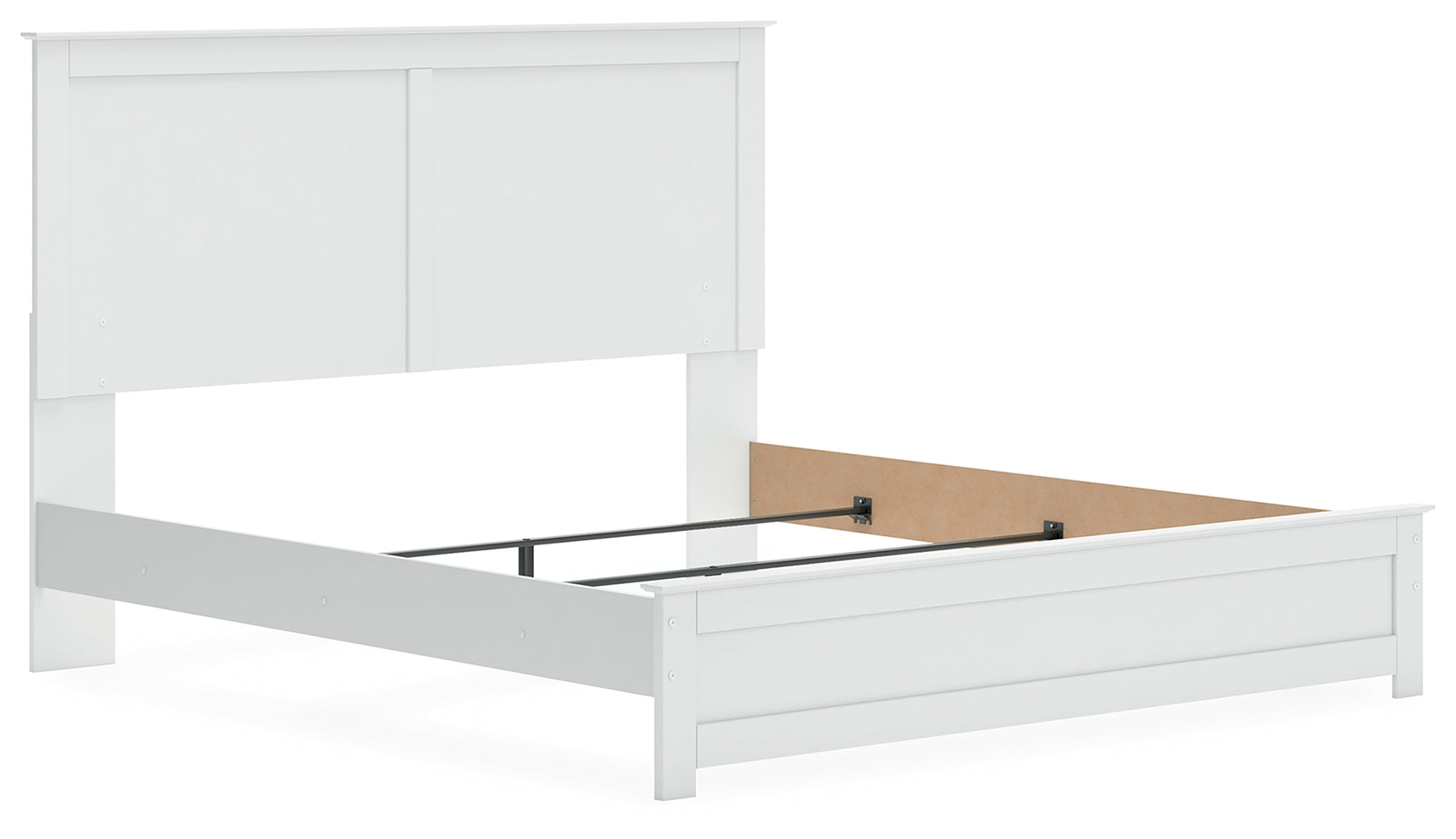 Bostwick Shoals White King Panel Bed headboard profile