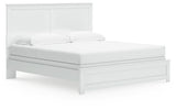 Bostwick Shoals White King Panel Bed side angle