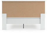 Bostwick Shoals White King Panel Bed footboard detail