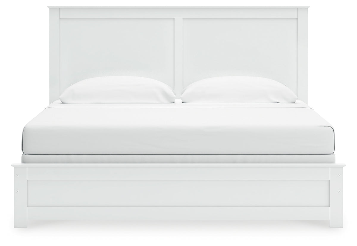 Bostwick Shoals White King Panel Bed side view
