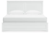 Bostwick Shoals White King Panel Bed side view