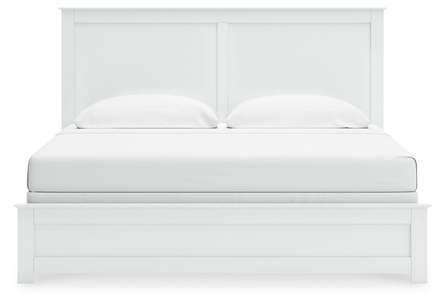 Bostwick Shoals White King Panel Bed side view