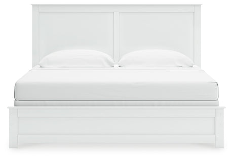 Bostwick Shoals White King Panel Bed side view
