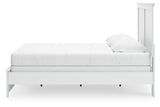 Bostwick Shoals White King Panel Bed angled perspective