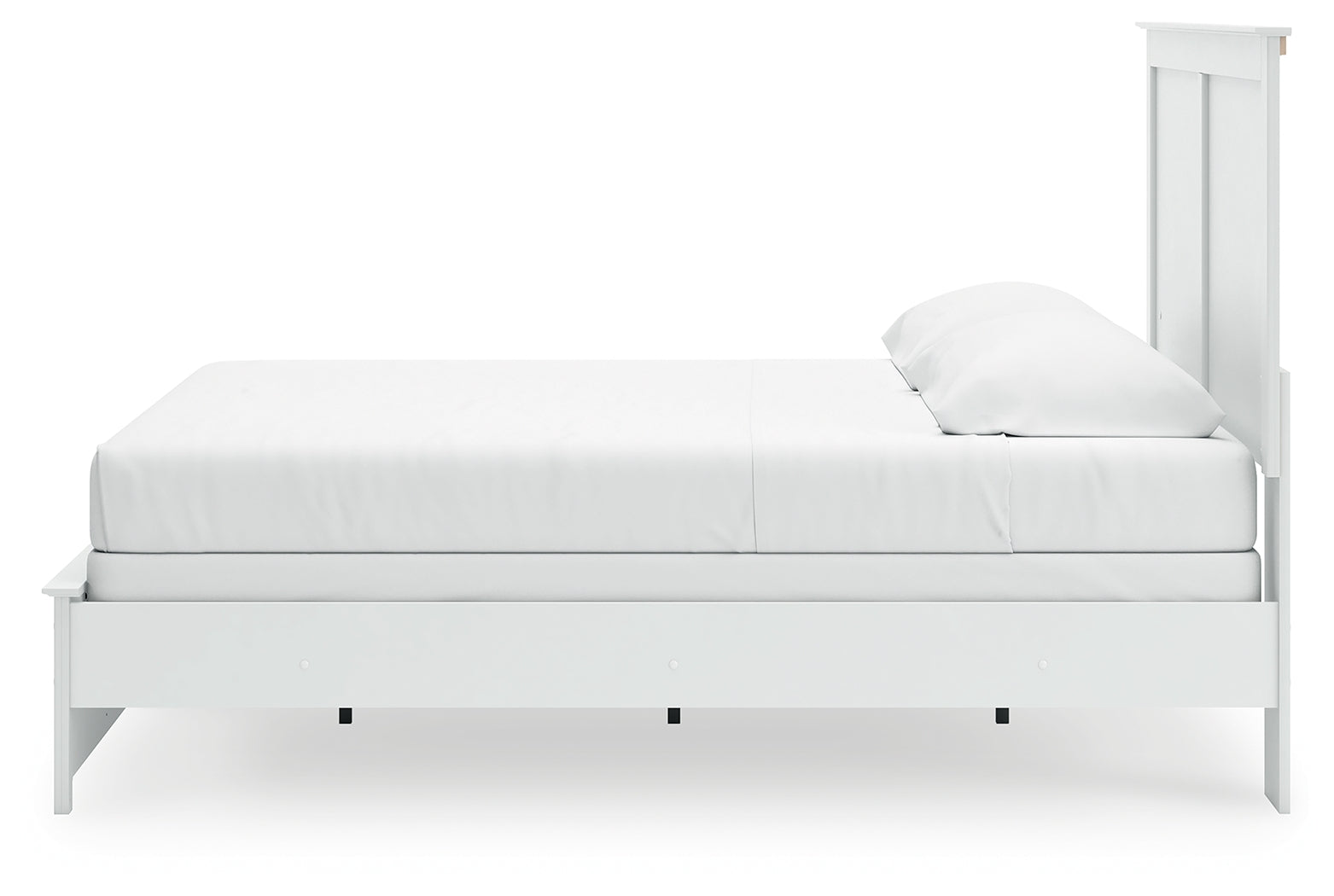Bostwick Shoals White King Panel Bed angled perspective