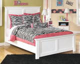 Bostwick Shoals White Full Panel Bed in showroom setting