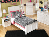 Bostwick Shoals White Twin Panel Bed detailed view