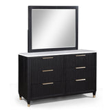 Kara Gray White 2 Drawers Nightstand
