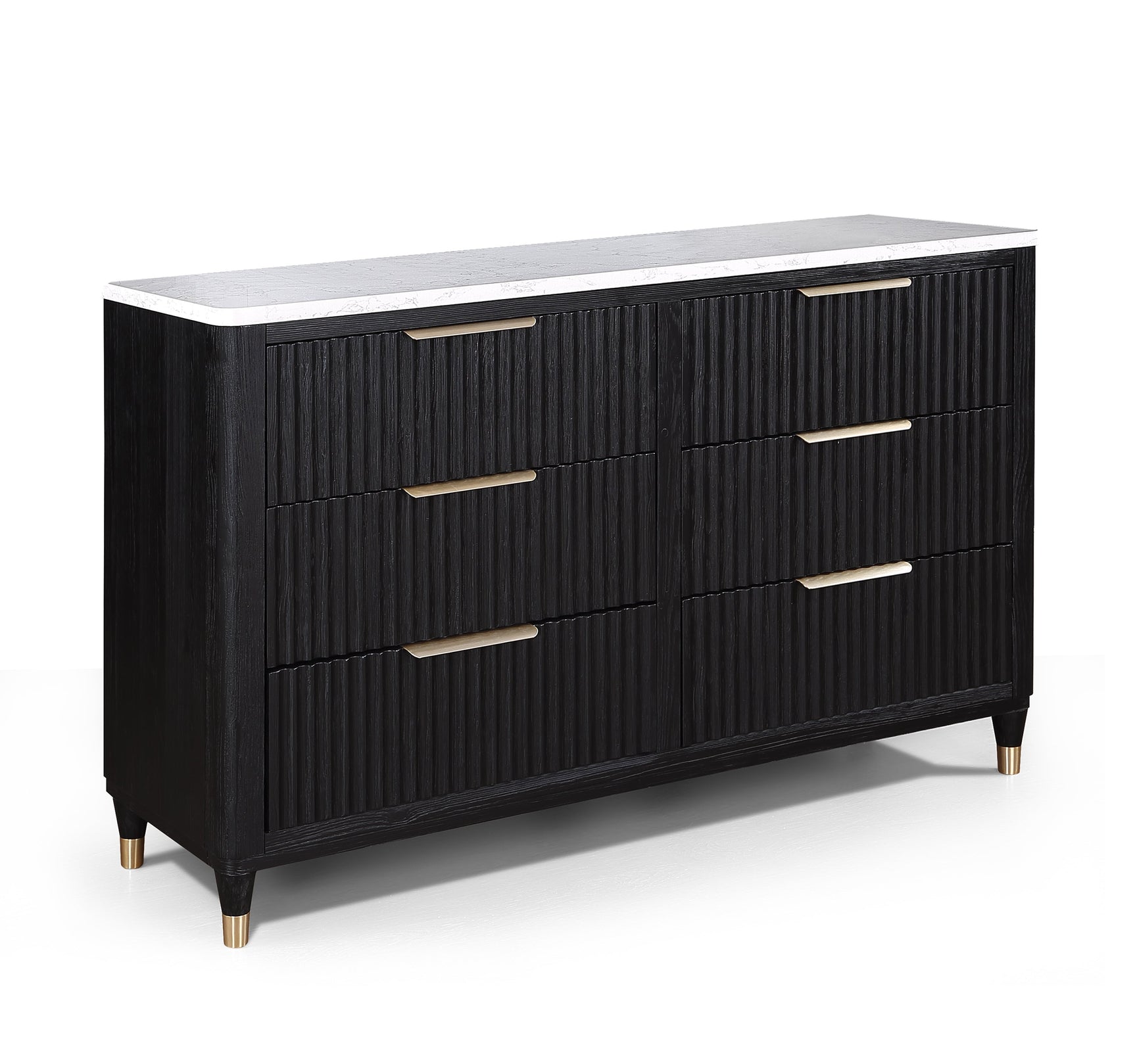 Kara Gray White 2 Drawers Nightstand