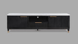 Kara Black TV Stand detailed close-up