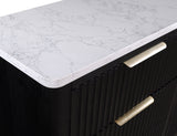 Kara Gray White 2 Drawers Nightstand