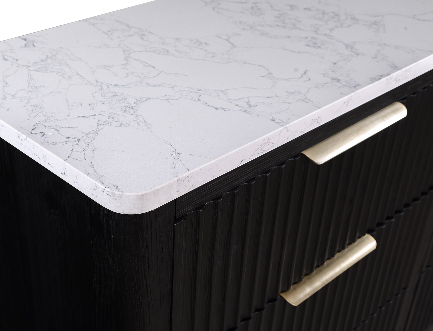 Kara Gray White 2 Drawers Nightstand