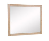 Kara Natural Upholstered Panel Bedroom Set - Queen & King Options mirror by Crownmark | Decor Furniture