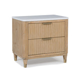 Kara Natural Cerused Nightstand nightstand by Crownmark | Decor Furniture