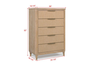 Kara Natural Cerused Chest - Solid Wood Storage Furniture chest by Crownmark | Decor Furniture
