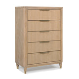 Kara Natural Upholstered Panel Bedroom Set - Queen & King Options chest by Crownmark | Decor Furniture