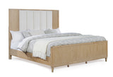 Kara Natural Upholstered Panel Bedroom Set - Queen & King Options king bed by Crownmark | Decor Furniture