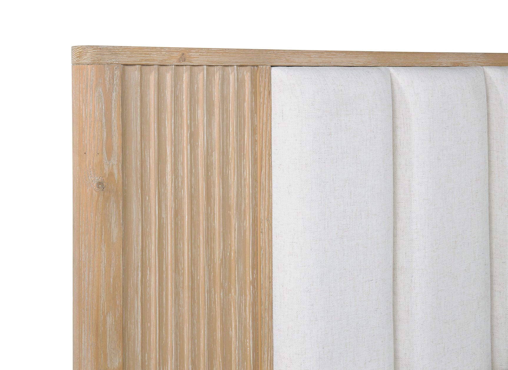 Kara Natural Upholstered Panel Bedroom Set - Queen & King Options detail view by Crownmark | Decor Furniture