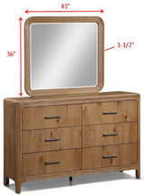 Westcott Natural Upholstered Panel Bedroom Set side detail