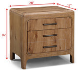 Westcott Natural Upholstered Panel Bedroom Set side angle close