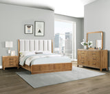 Westcott Natural Upholstered Panel Bedroom Set side view