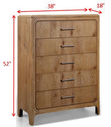Westcott Natural Upholstered Panel Bedroom Set bedroom view interior