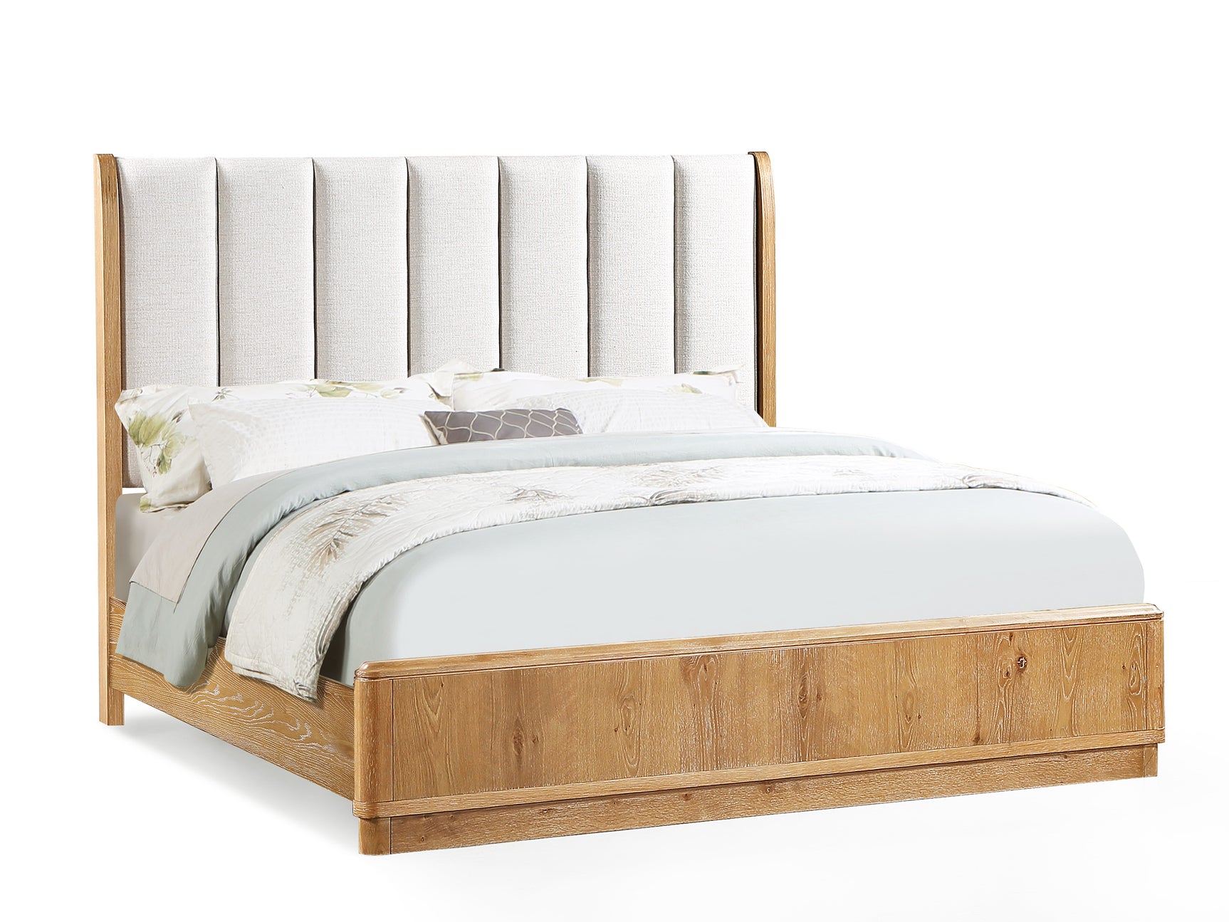 Westcott Natural Upholstered Panel Bedroom Set bedroom view