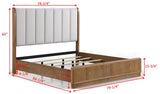 Westcott Natural Upholstered Panel Bedroom Set side angle