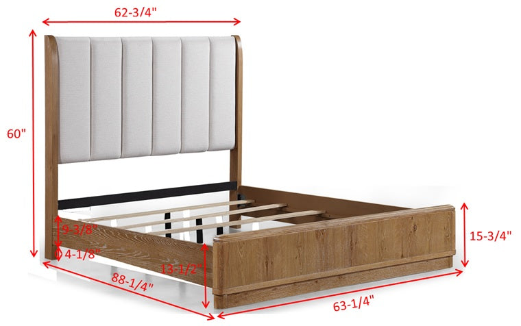 Westcott Natural Upholstered Panel Bedroom Set bedroom setting