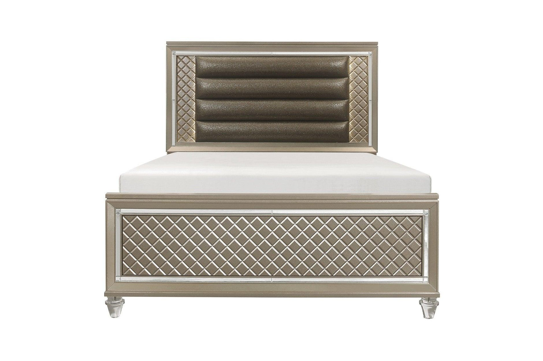 Tufted Headboard with LED Backlighting on Loudon Platform Bed